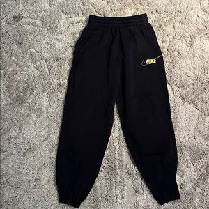 Nike Black Joggers with Yellow Swoosh